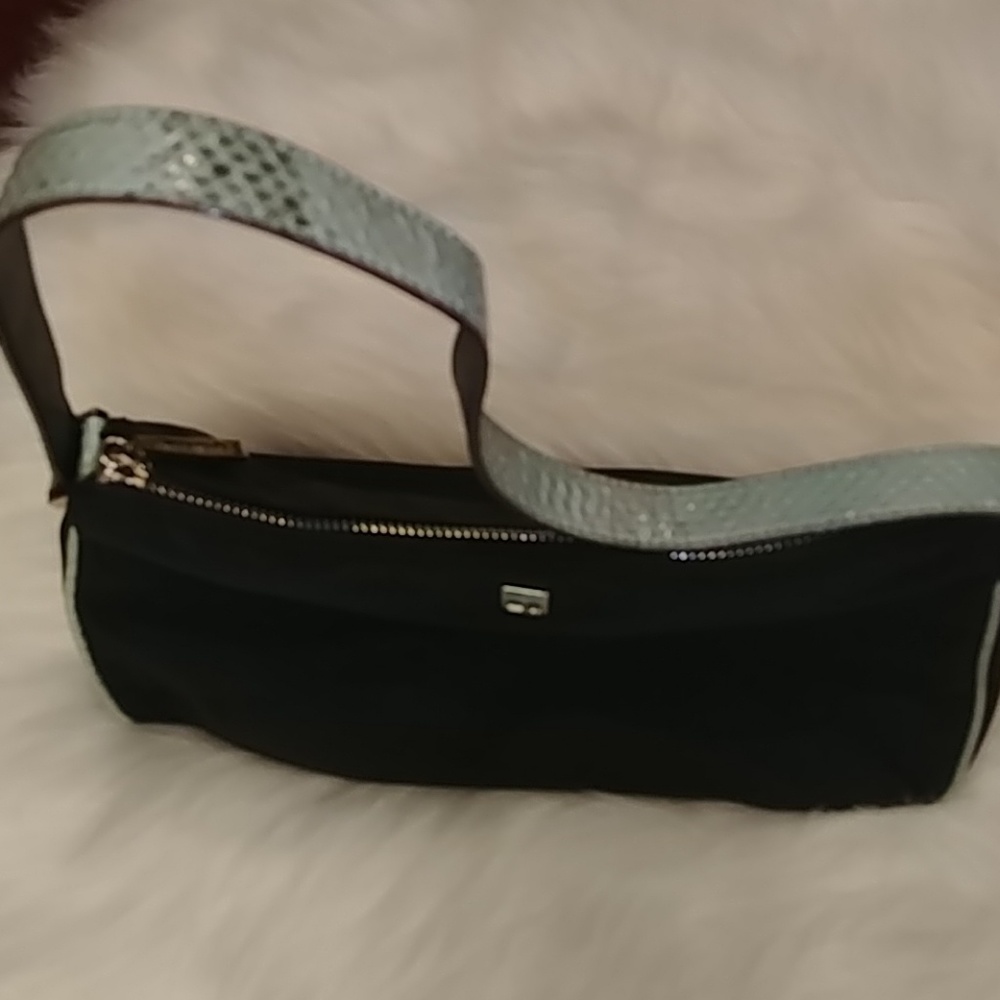 Vintage Spade Black Nylon Small Shoulder Bag